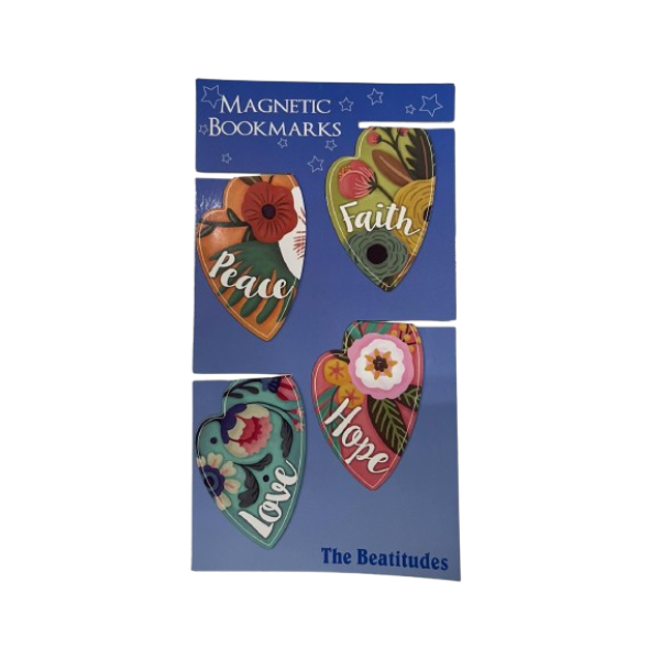 心形軟磁英文聖經金句經文書籤 - Heart  shape Bible verses MAGNETIC BOOKMARS - 12 